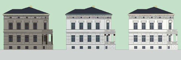 Rekonstruktion Historische Fassung Architekturfassung Computergrafik Rekonstruktion Historische Fassung Architekturfassung Computergrafik