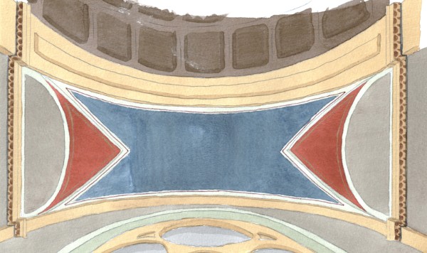 Dammann Felsch Restaurierung GbR Malerei Aquarell Rekonstruktion Farbkonzept Kirche Bornstedt Dammann Felsch Restaurierung GbR Malerei Aquarell Rekonstruktion Farbkonzept Kirche Bornstedt