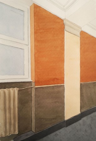 Rixdorfer Grundschule Berlin Rekonstruktion Erstfassung Aquarell Thomas Felsch