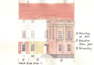 Aquarell Farbkonzept Farbgutachten Wilhelmshorst Potsdam Aquarell Farbkonzept Farbgutachten Wilhelmshorst Potsdam