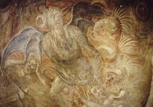 Salzreduzierung Kompressen Kirche Fresken barock Retusche Schwäbisch Gmünd Übermalung Salzreduzierung Kompressen Kirche Fresken barock Retusche Schwäbisch Gmünd Übermalung