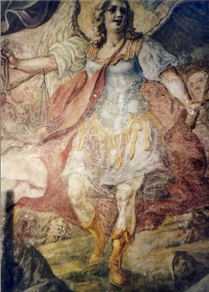 Salzreduzierung Kompressen Kirche Fresken barock Retusche Schwäbisch Gmünd Übermalung Salzreduzierung Kompressen Kirche Fresken barock Retusche Schwäbisch Gmünd Übermalung