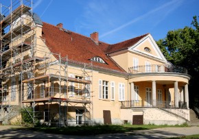 Gutshaus Neukladow Berlin David Gilly Dammann Felsch Restauratoren Wilhelmshorst Brandenburg Farbgutachten Befunduntersuchung restauratorisch